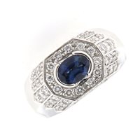 Anello Fanton Gioielli Donna ANELLI ZAFFIRO in Oro bianco Zaffiro 0.87 Ct ANOR-228-52 - ANOR-228-52